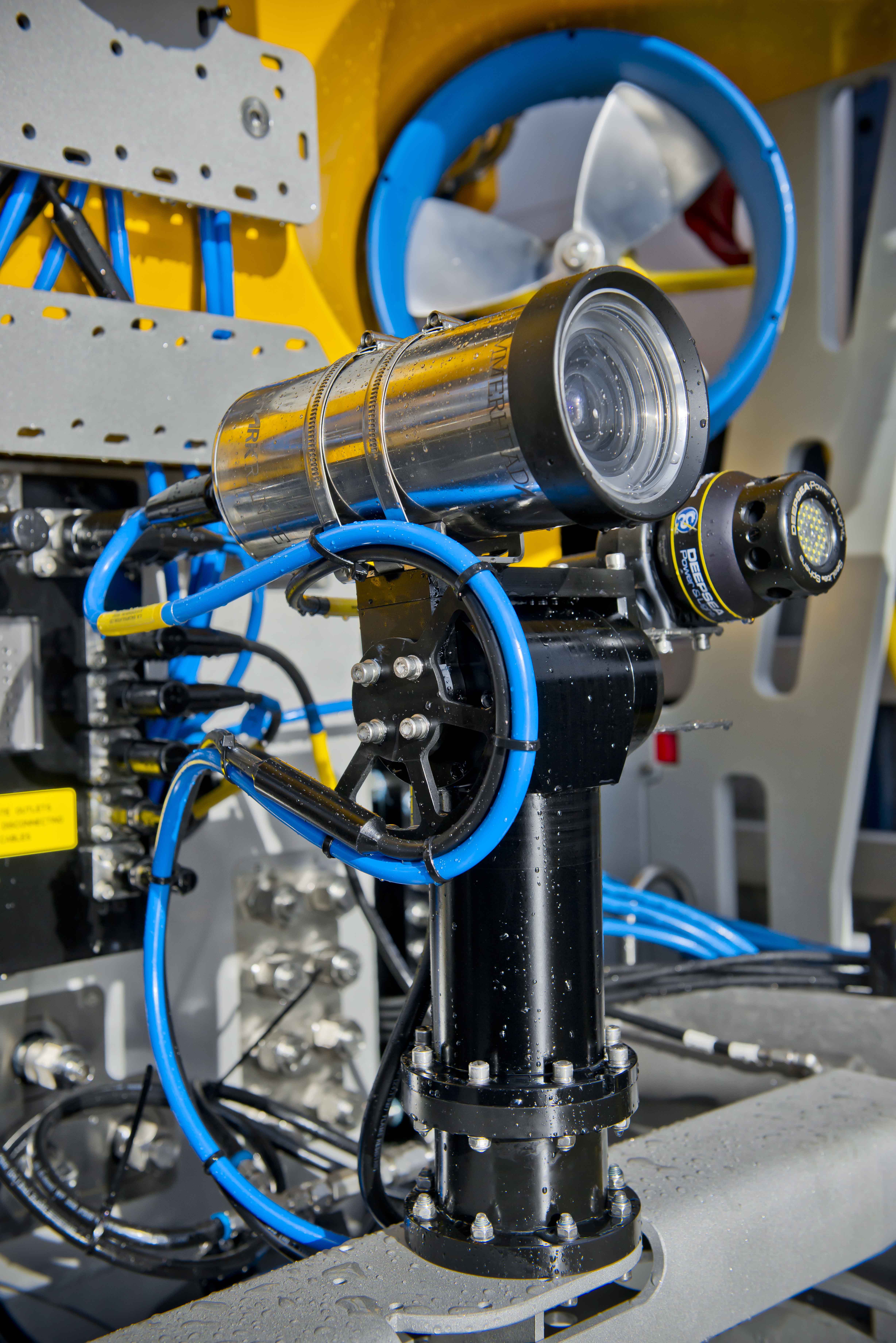 Actuade pan and tilt unit installed on ROV